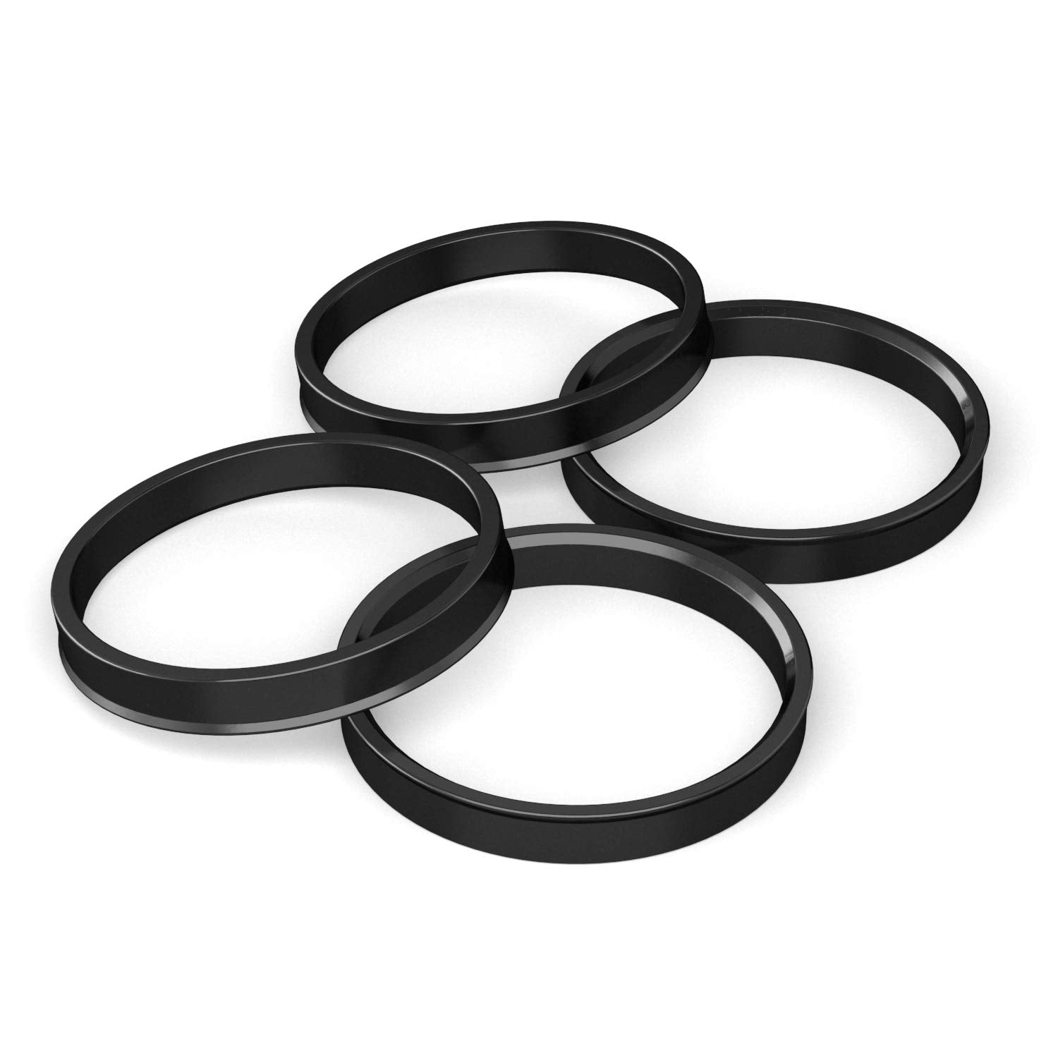 Stancemagic Hubcentric Rings (Pack Of 4) - 70.3Mm Id To 72.6Mm Od - Black Poly Carbon Plastic Hubrings Hub - Only Works On 70.3M