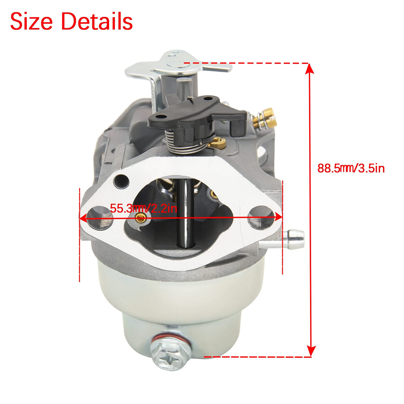 Carburetor for Honda GCV160 GCV160A GCV160LA GCV160LAO HRB216 HRS216 HRZ216 HRT216 Lawn Mower Replaces 16100-ZMO-804 16100-ZOL-0