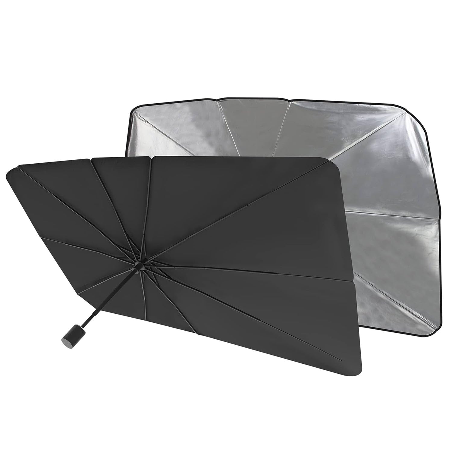 QUADLAM Foldable Car Windshield Sunshade for Heat & UV Protection  Compact Sun Blocker for Front Windshield (1 Pc)