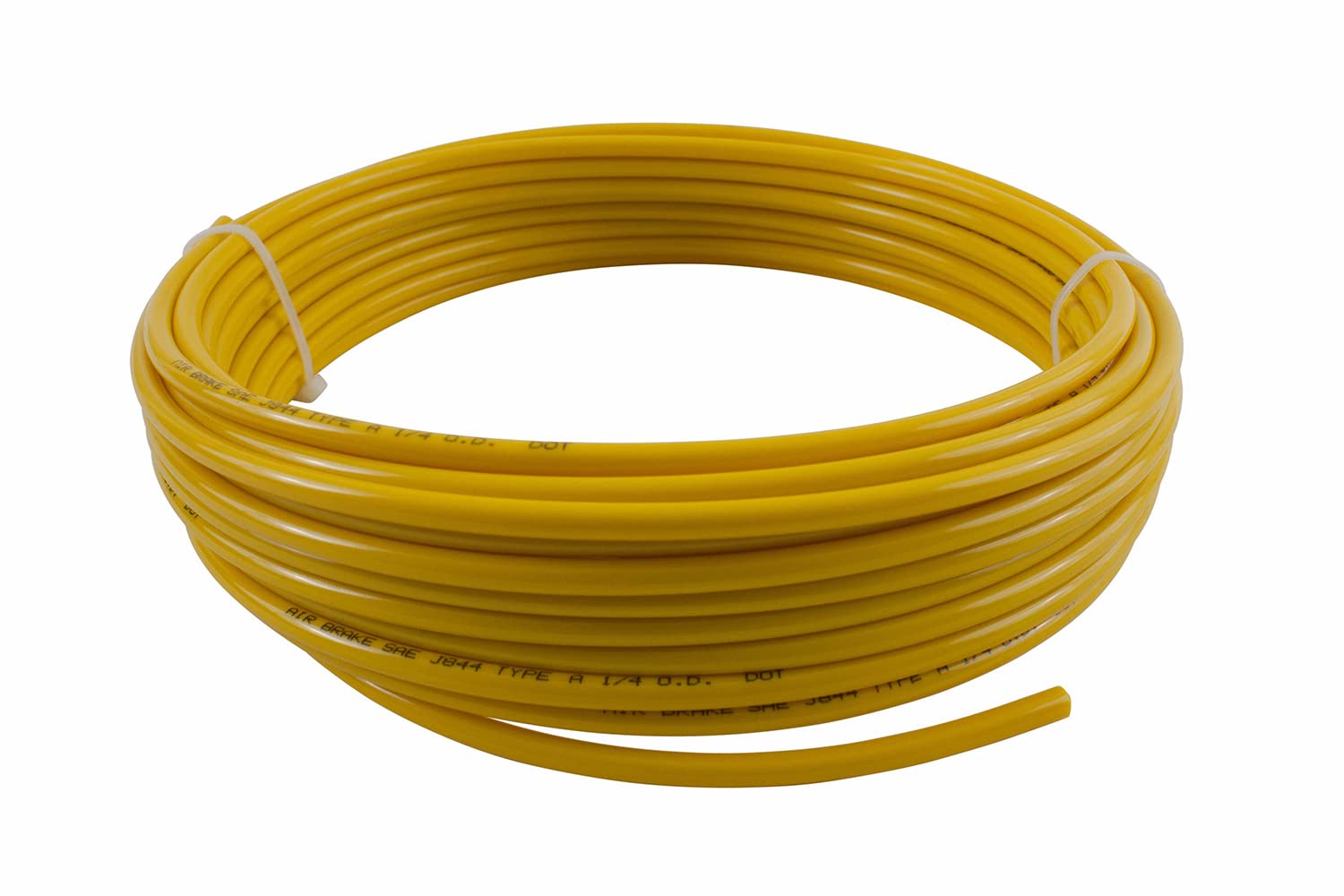 Mytee Products (2 Pack) 1/4'' Od X 100' Yellow Sae J844 Nylon Air Brake Tubing Dot Approved | Pneumatic Nylon Air Line Hose For