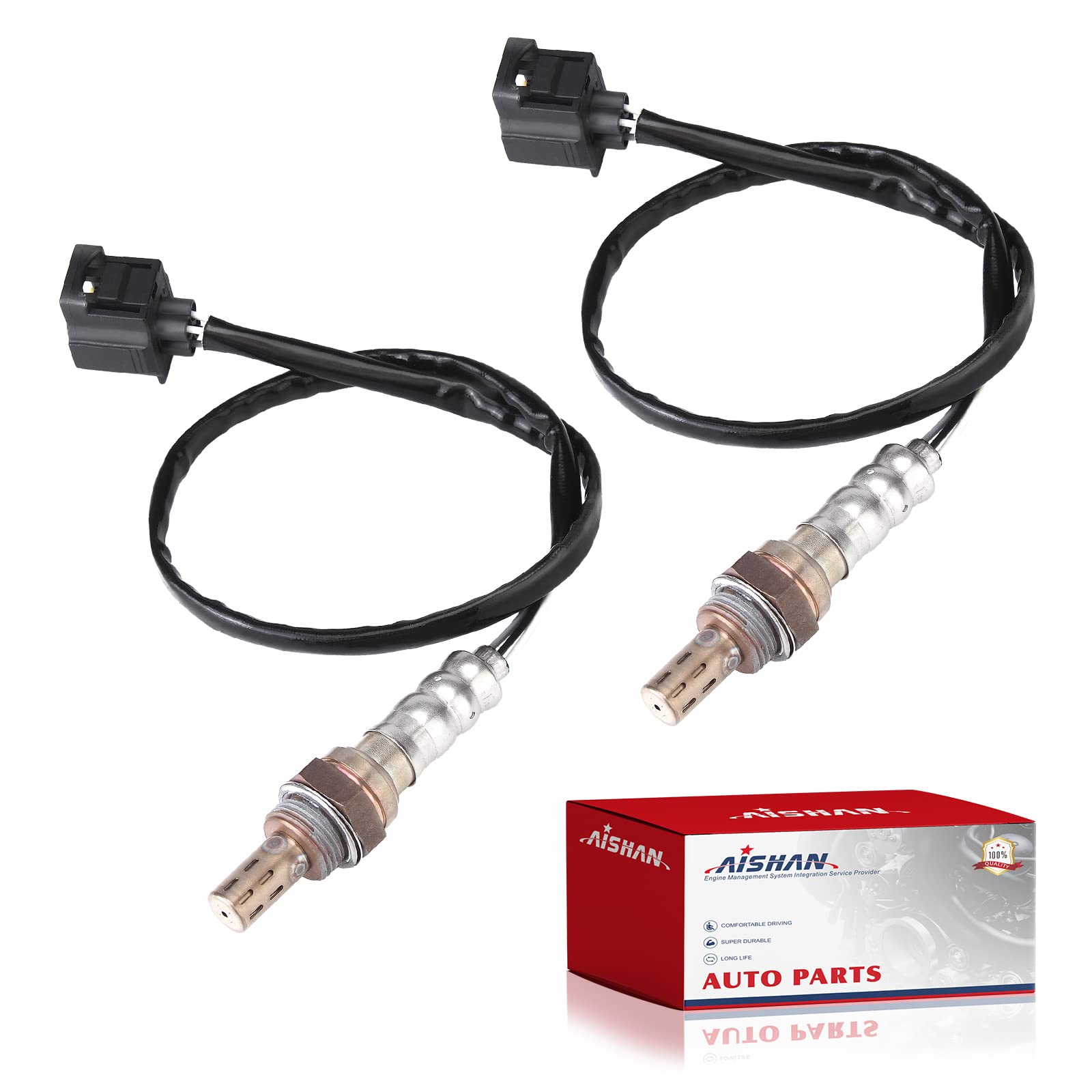 AISHAN 2PC O2 Oxygen Sensor Upstream/Downstream Compatible with Dodge Ram Caravan Challenger Durango Nitro Jeep Commander Grand 