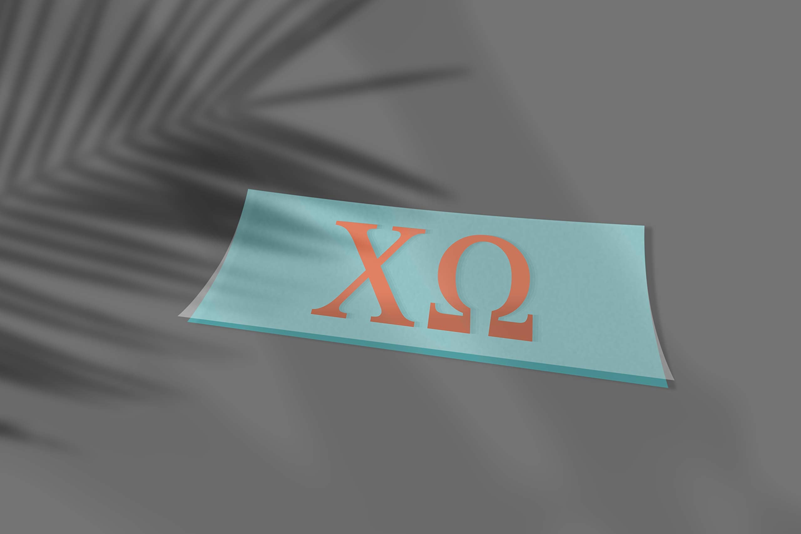 Pro-Graphx Chi Omega Greek Sorority Sticker Decal, 2.5 Inches Tall, Coral