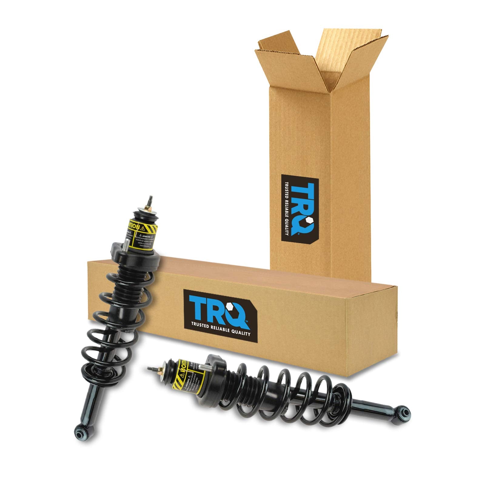 Trq Rear Strut & Coil Spring Assembly Set Driver & Passenger Sides Compatible With 11-14 Chrysler 200 07-10 Sebring 08-14 Dodge 