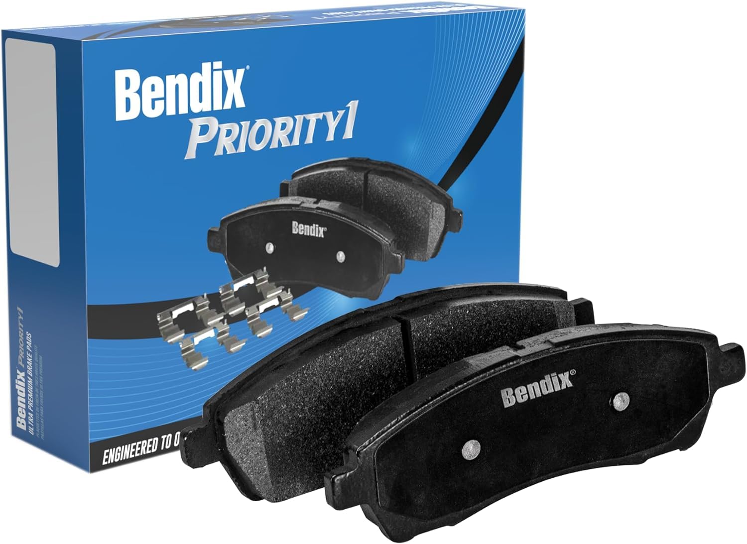 Bendix Priority1 Cfm2475 Semi-Metallic Rear Brake Pads For Bmw 530I Xdrive 2024, 540I Xdrive 2024, 740I 2024-2023, 750E Xdrive 2