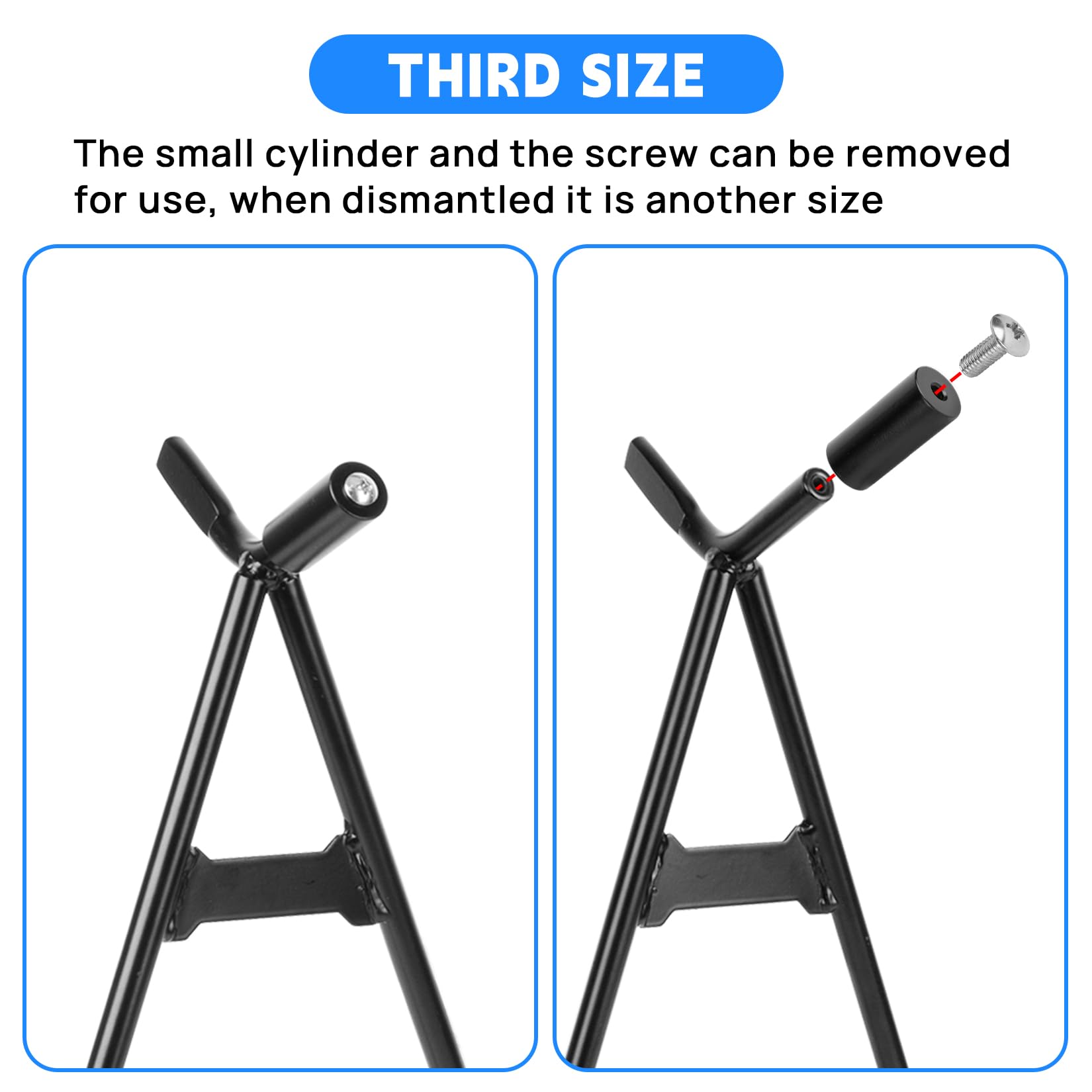 PSLER Dirt Bike Kickstand Holder - Universal Triangle Side Stand for 80-500cc Bikes, Black