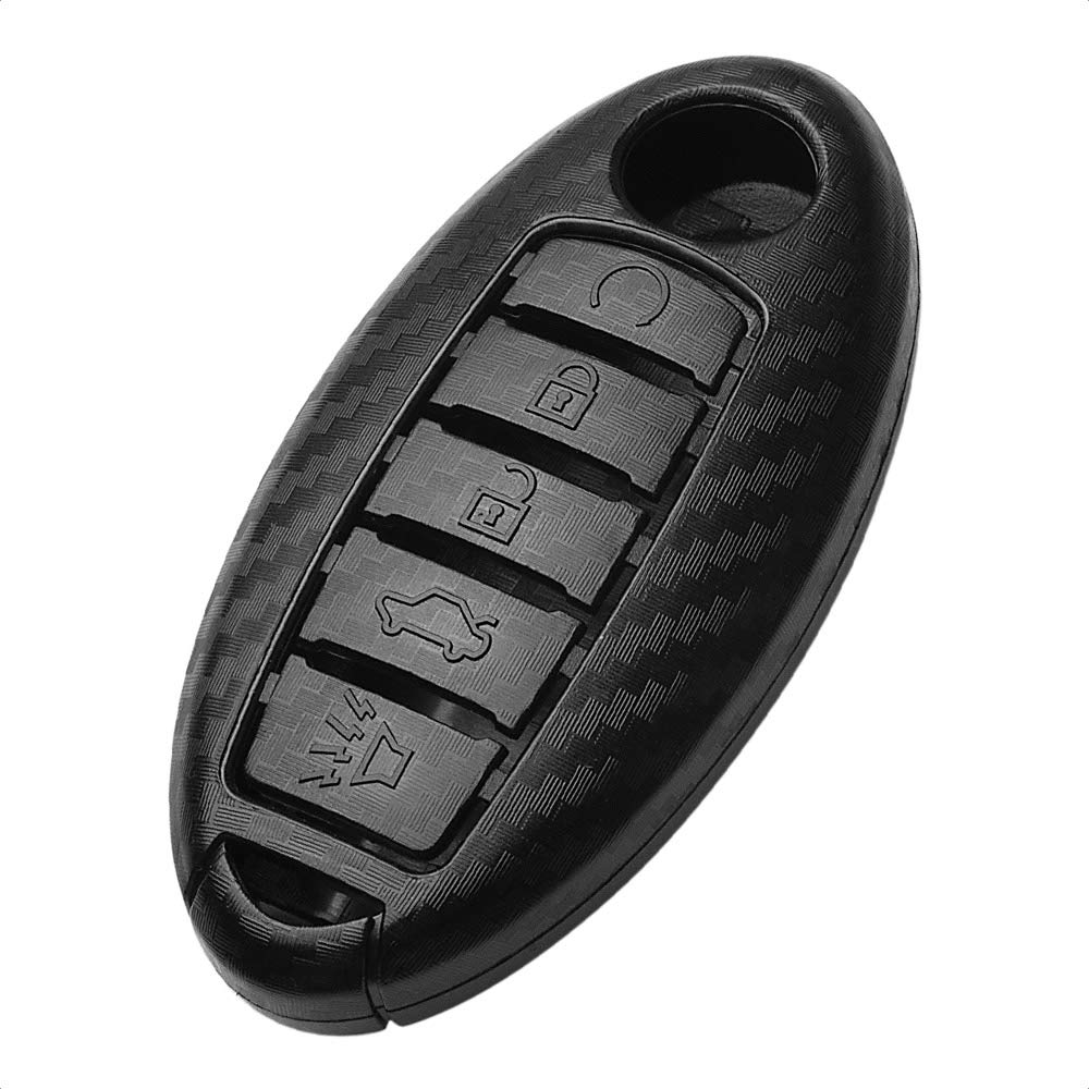 Tangsen Smart Key Fob Case 3D Carbon Fiber Abs Plastic Emboss Cover For Infiniti Jx35 Q50 Q60 Qx56 Qx60 Qx80 For Nissan Altima A