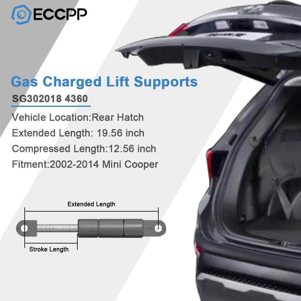 Eccpp Lift Support Rear Hatch Replacement Struts Gas Springs Fit For Mini Cooper 2002-2014 Set Of 2