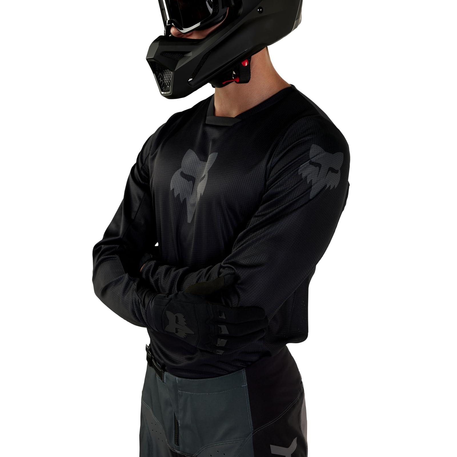 Fox Racing 180 Blackout Motocross Jersey, Black, X-Small