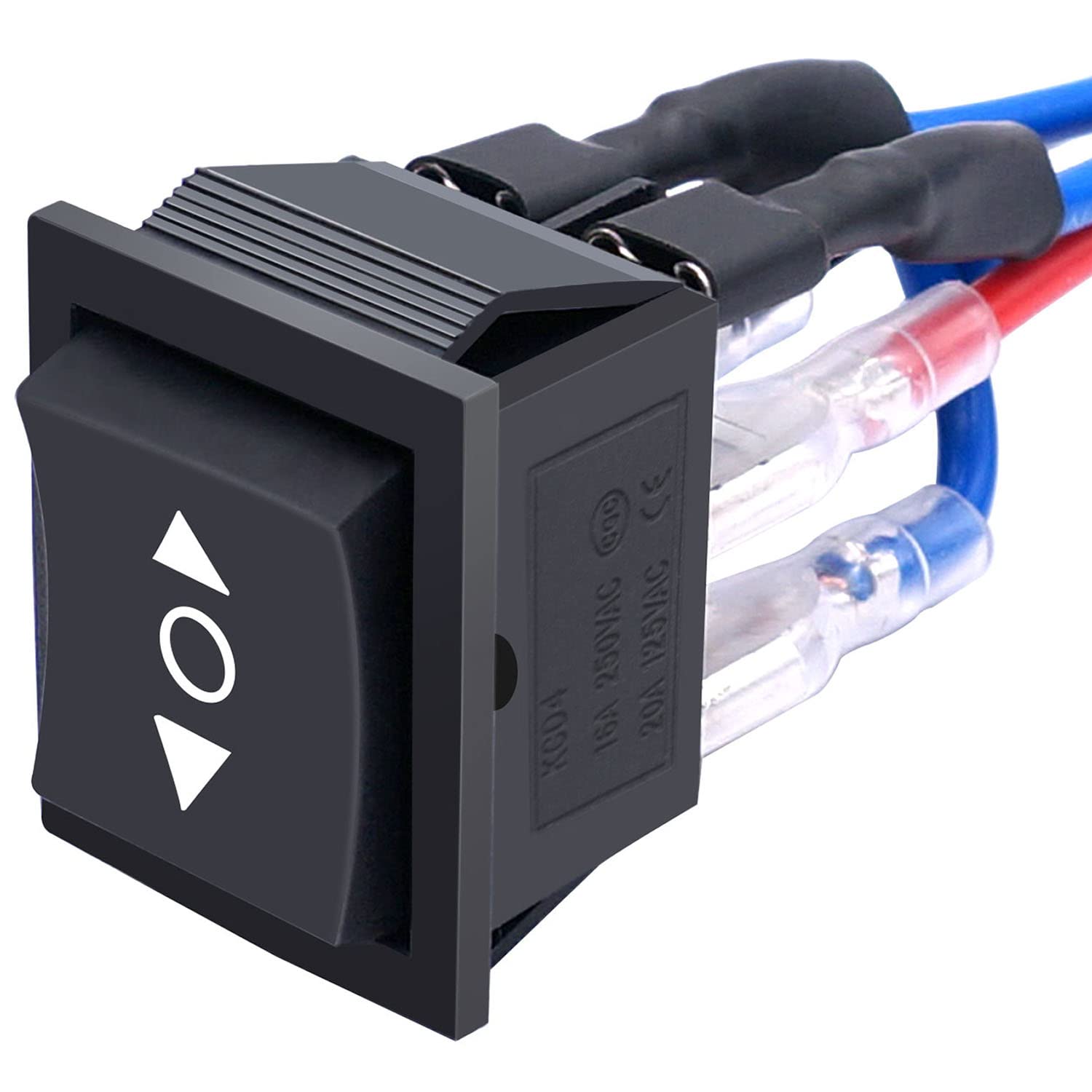 Weideer 12V Polarity Reverse Switch Momentary 6 Pin (On)-Off-(On) Rv Jack Switch Motor Control Rocker Toggle Switch With Jumper 