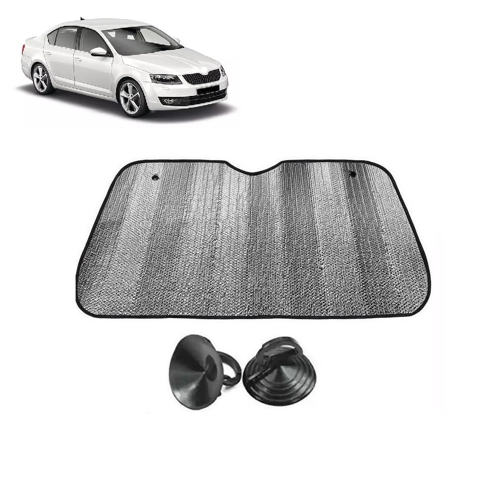 Car Windshield Sun Shade UV Rays Protector Silver Sunshade Solar Reflective suitable for Skoda Octavia