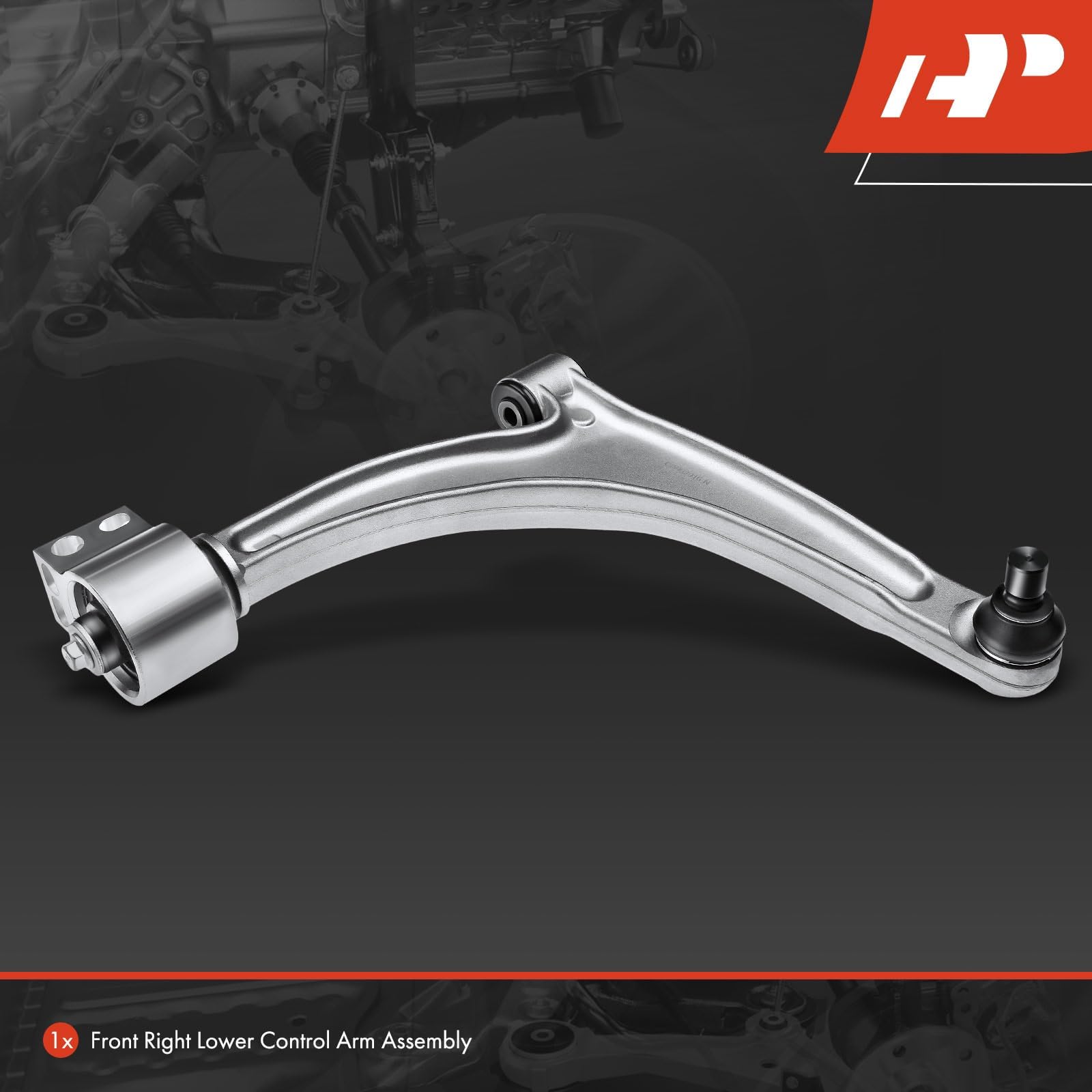 A-Premium Front Right Lower Control Arm Assembly, with Ball Joint & Bushing, Compatible with Chevy Malibu 2004-2012, Pontiac G6