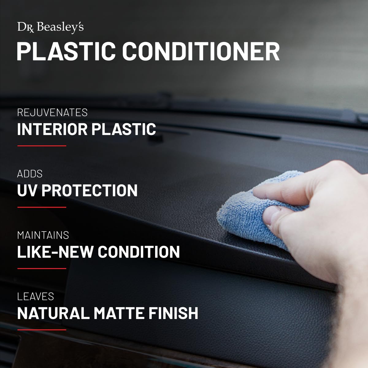 Dr. Beasley'S Plastic Conditioner - 8 Oz., Restores Color And Moisture, Shields Against Uv Damage, Works On Any Interior Plastic