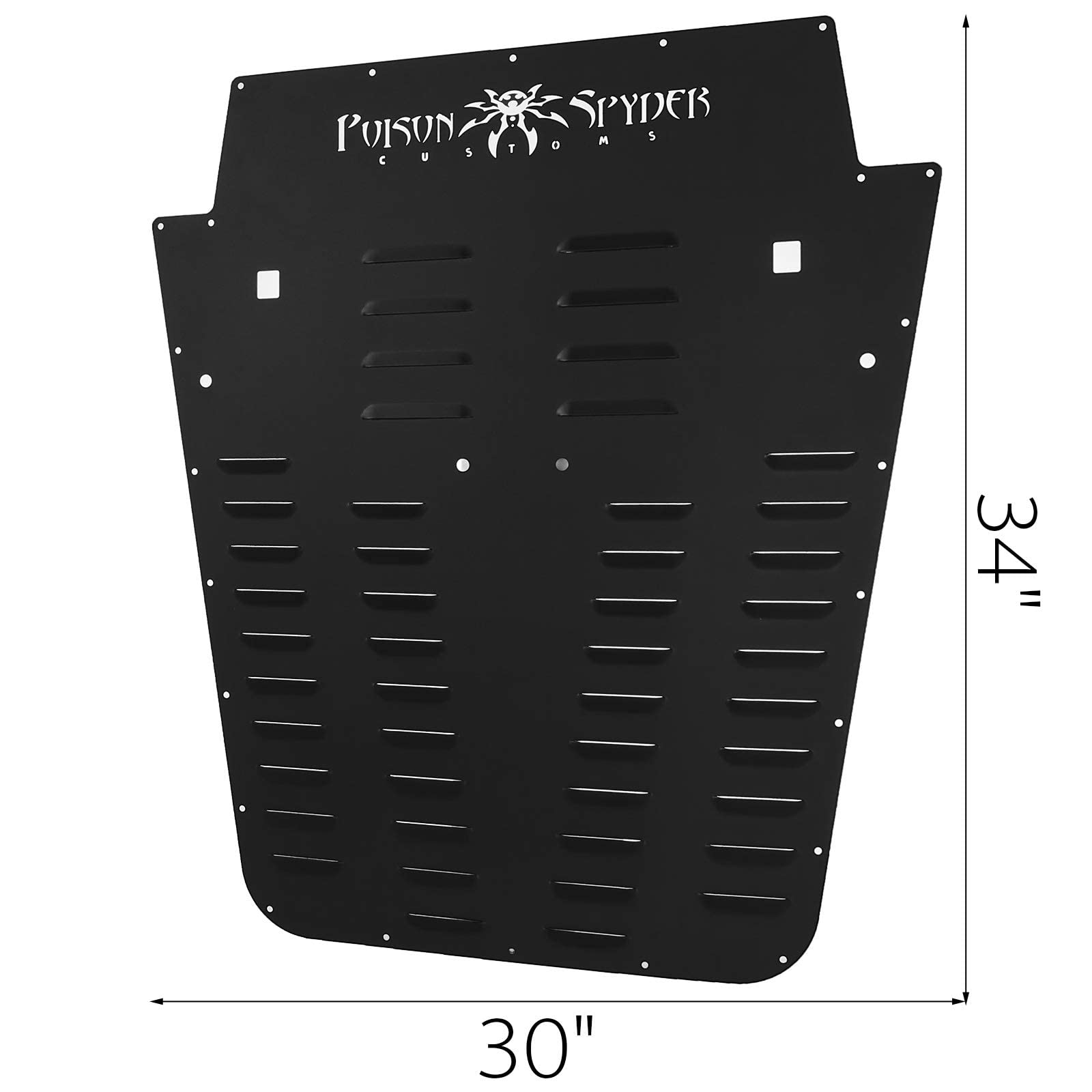 Bestauto Vented Hood Louver Black Powdercoat for 2013-2017 Jeep Wrangler JK