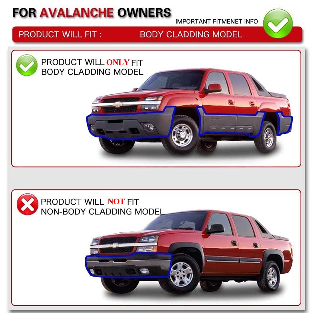 Autosaver88 Headlight Assembly Compatible With 2002 2003 2004 2005 2006 Chevy Avalanche Pickup With Body Cladding Models Black H