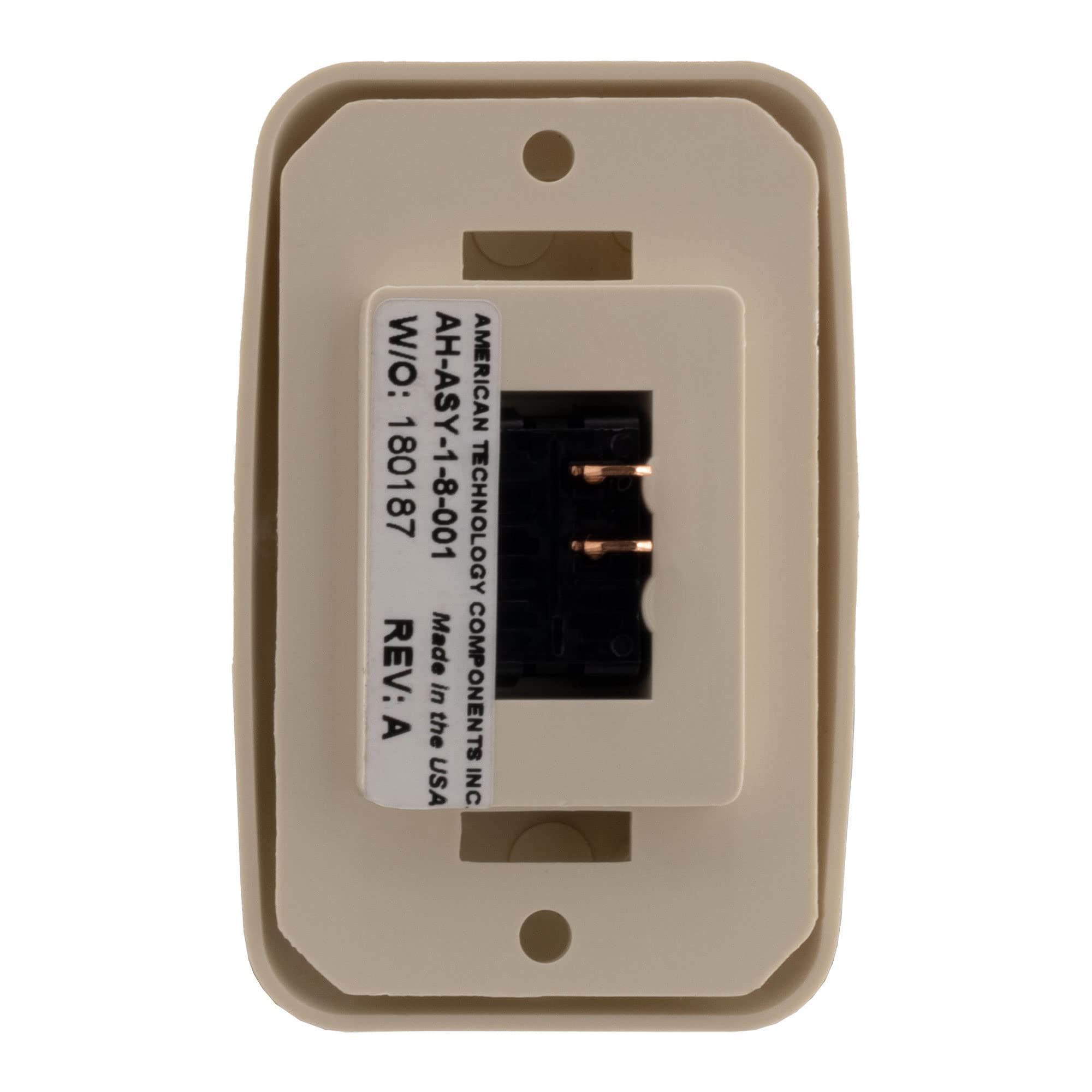 American Technology Components Single Spst On-Off Switch With Bezel, 12-Volt, For Rv, Trailer, Camper (Almond)