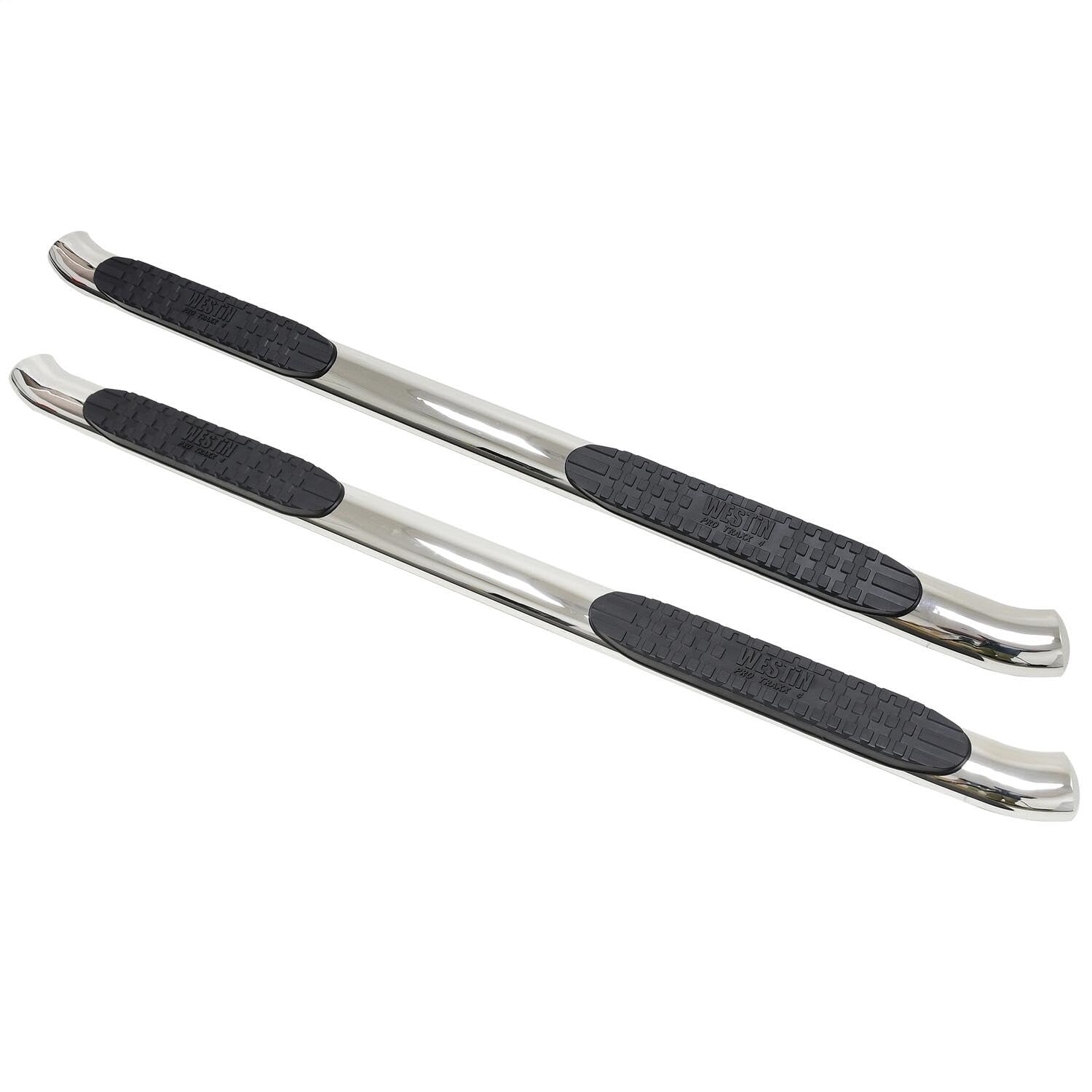 Westin 21-23720 Pro Traxx 4 Oval Nerf Bars Fits 2014-2018 Silverado Sierra 1500 2015-2019 Silverado Sierra 2500 3500 Crew Cab Polished Pair