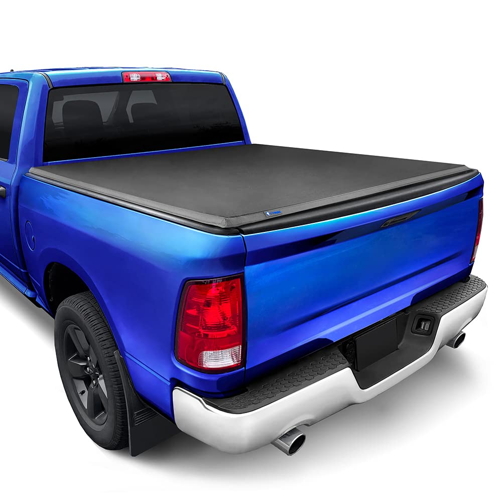 Tyger Auto T3 Soft Tri-Fold Truck Bed Tonneau Cover Compatible With 2002-2018 Dodge Ram 1500; 2003-2024 2500 3500; 2019-2024 Cla