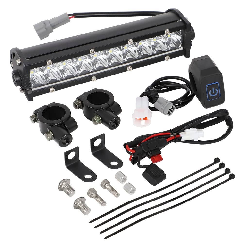 AUTOVIC Off Road Light Bar, Universal 60W Motocross Light Bar Kit with Mounting Brackets and Switch for CRF250F CRF110 TTR110 YZ