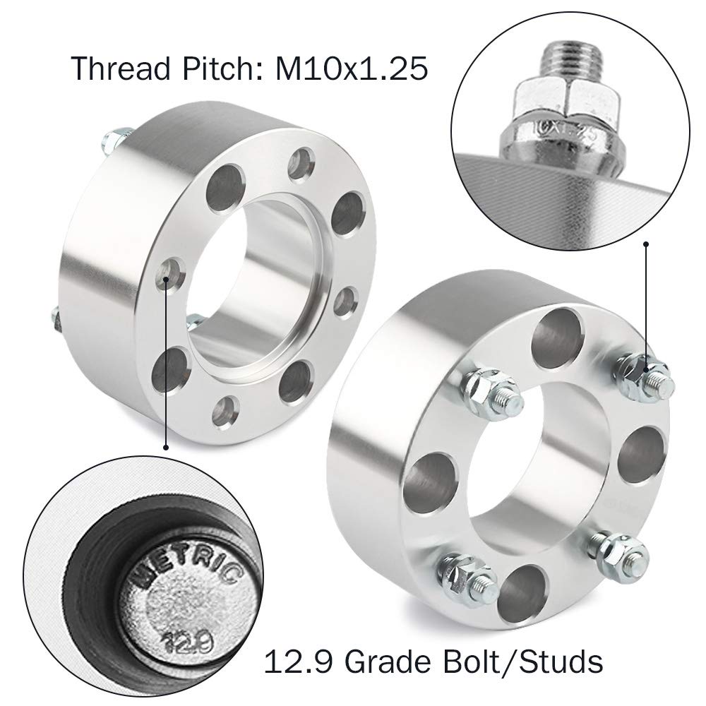 GAsupply 4x110 ATV Wheel Spacers 2 inch with 10  1.25 Studs, Wheel Spacer Adapters 74mm Hub Bore, Compatible with Honda, Suzuki,
