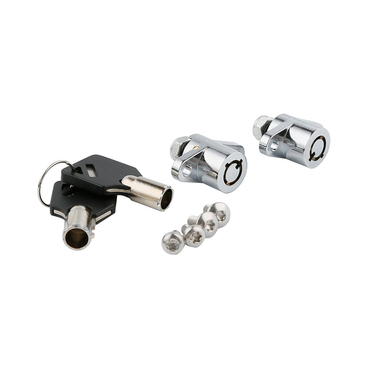 XFMT Motorcycle Hard Saddlebags with Lock Keys Set - Steel - For Harley Touring, Road King, Street Glide 2014-2024