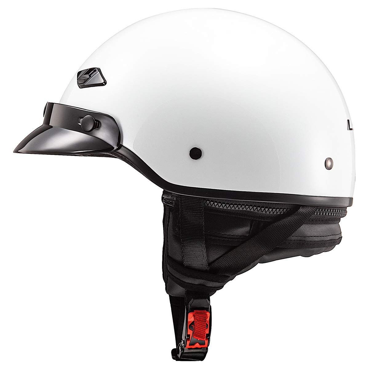 Ls2 Helmets Bagger Motorcycle Half Helmet (Gloss White - X-Small)