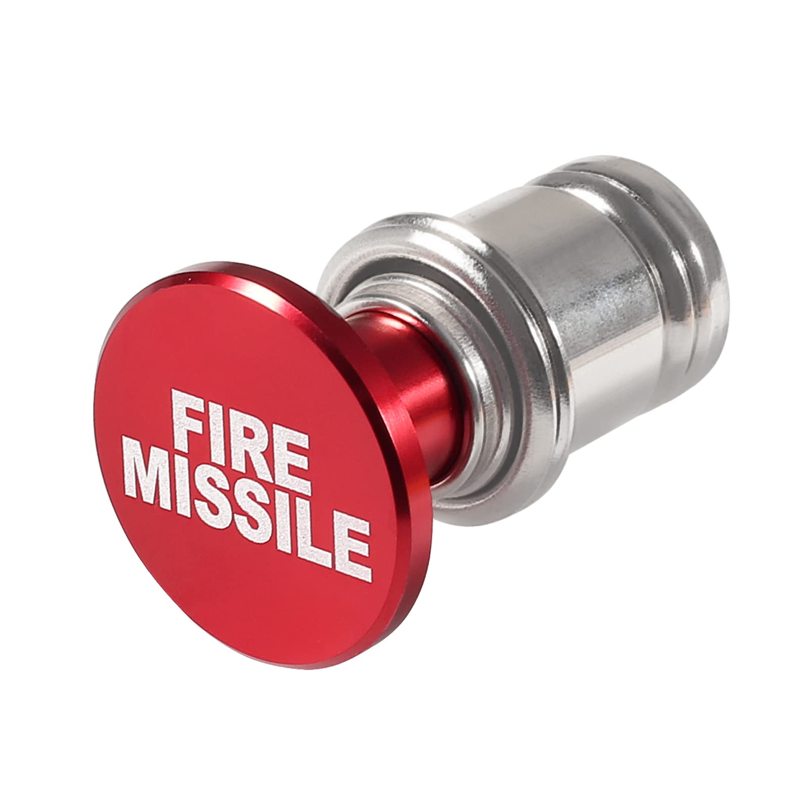 MELIFE Fire Missiles Button Car Lighter, Anodized Aluminum, Universal 12V Replacement, Red, Model Fire Missiles-01