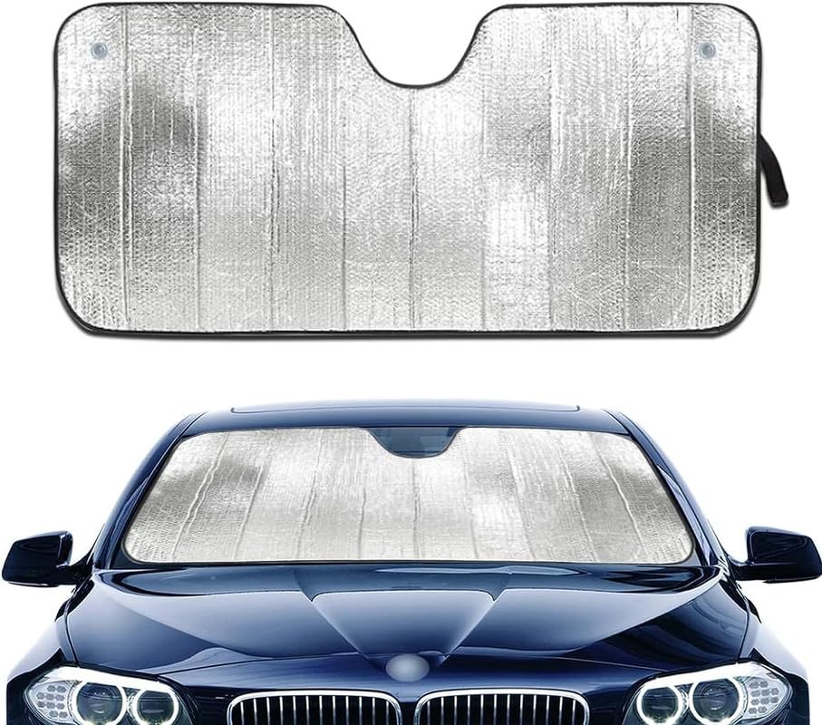 Auto Oprema (Award Winner at INDIAS Rising Star 2024) Front Foldable Metal/Foil Car Sunshade (Silver) 1 Pieces for BMW 3Series
