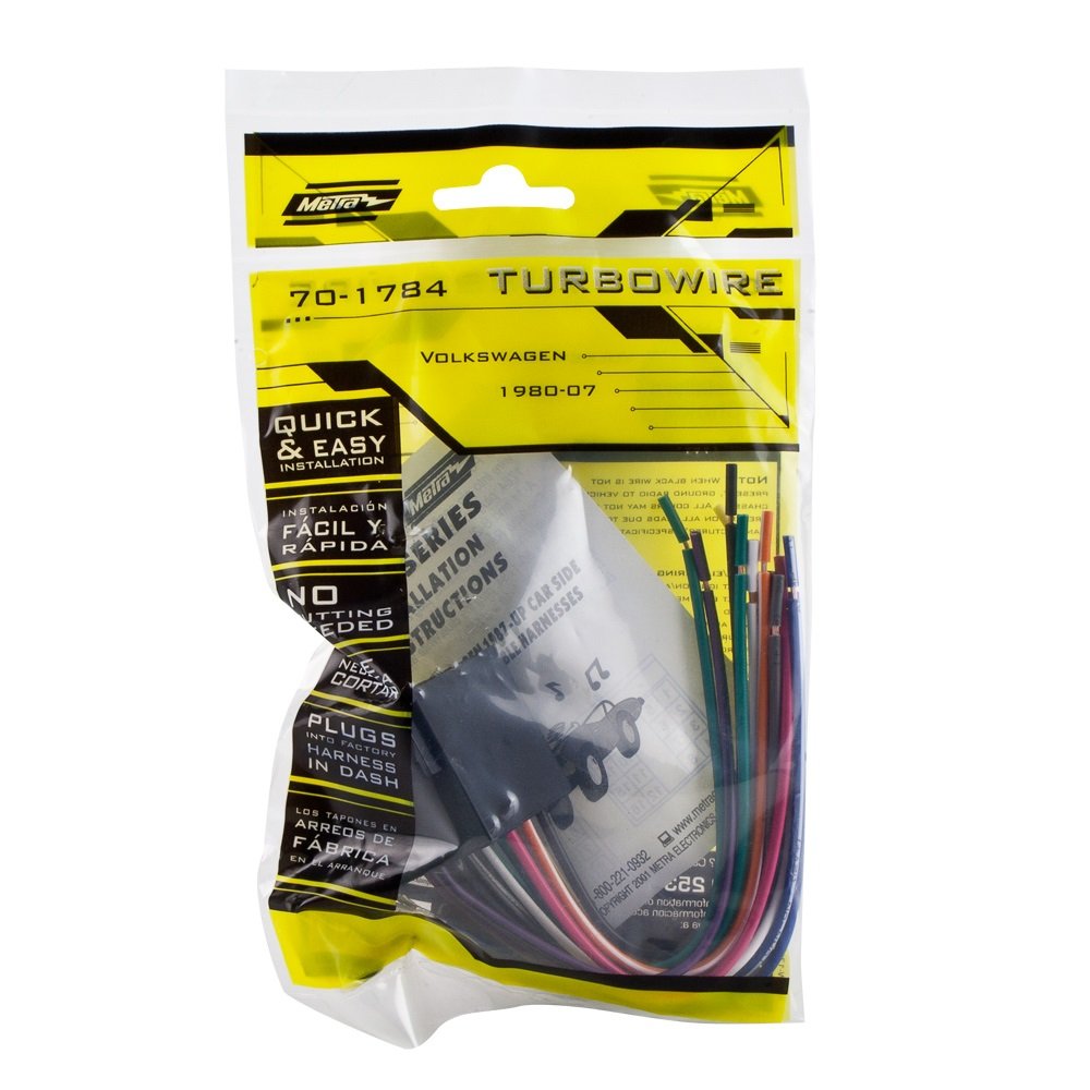 Metra 70-1784 Radio Wiring Harness For Audi 88-99/Volkswagen 80-Up