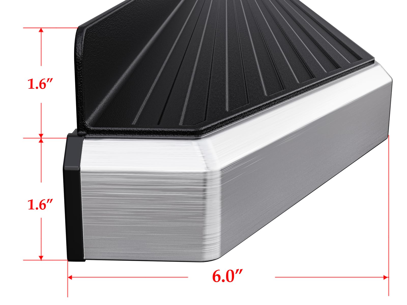 Aps 6In 304 Stainless Steel (Polished Flat Style) Running Boards Side Bars Side Steps Compatible With Ram 1500 2019-2025 Crew Ca