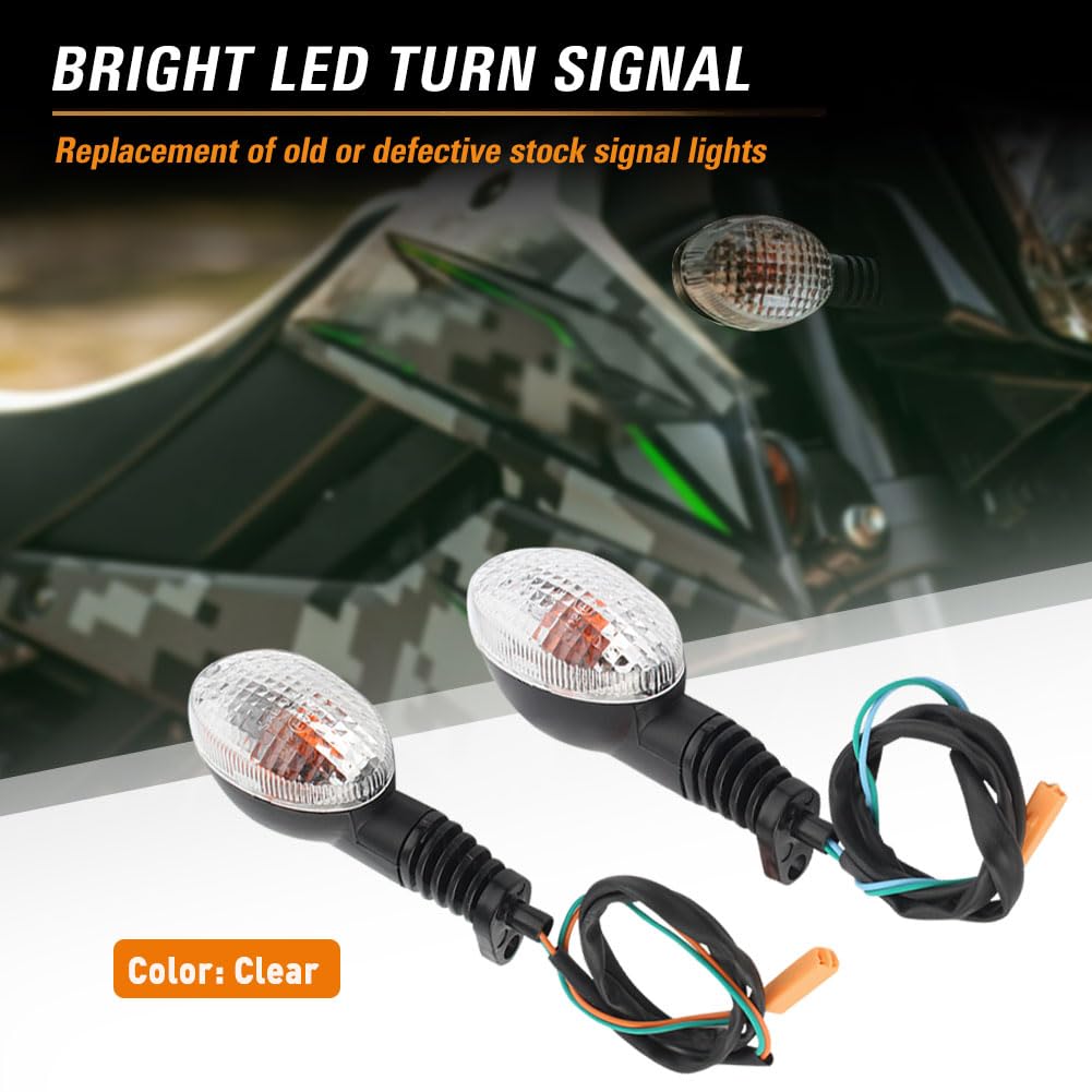 GZYF 1 Pair Motorcycle Turn Signal Indicator Light Lamp for KAWASAKI NINJA 250R 2008-2012 / KLX 250SF 2009-2010 / KLX250S 2009-2