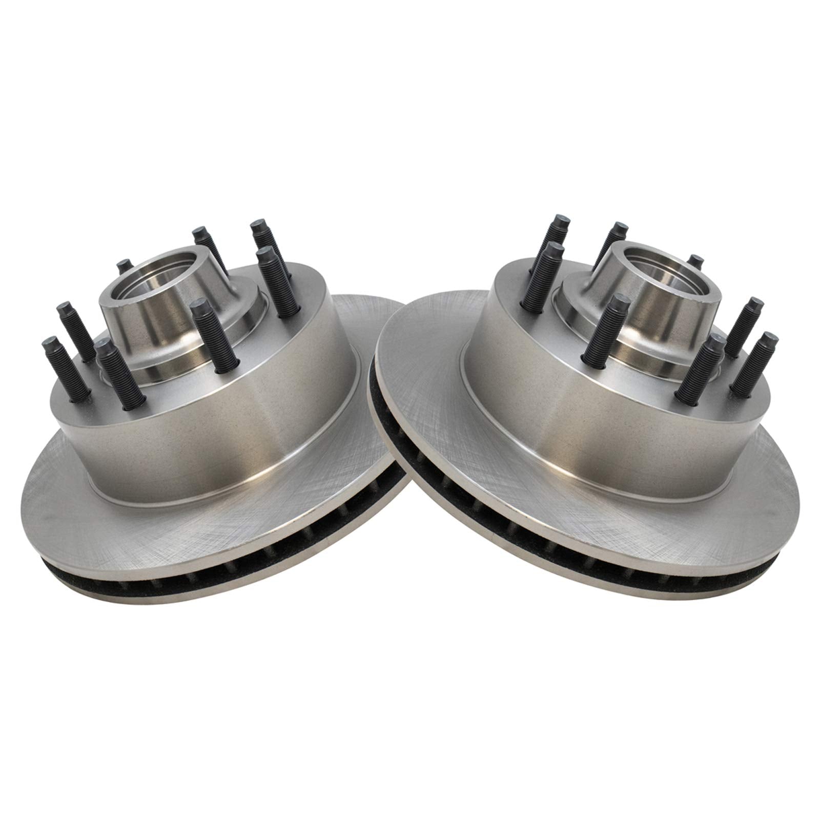 Trq Front Disc Brake Rotor Pair Set For 1995-2007 Ford E250 Van / 1995-2005 Ford E350 Van / 1999-2007 Ford E350 Van Super Duty