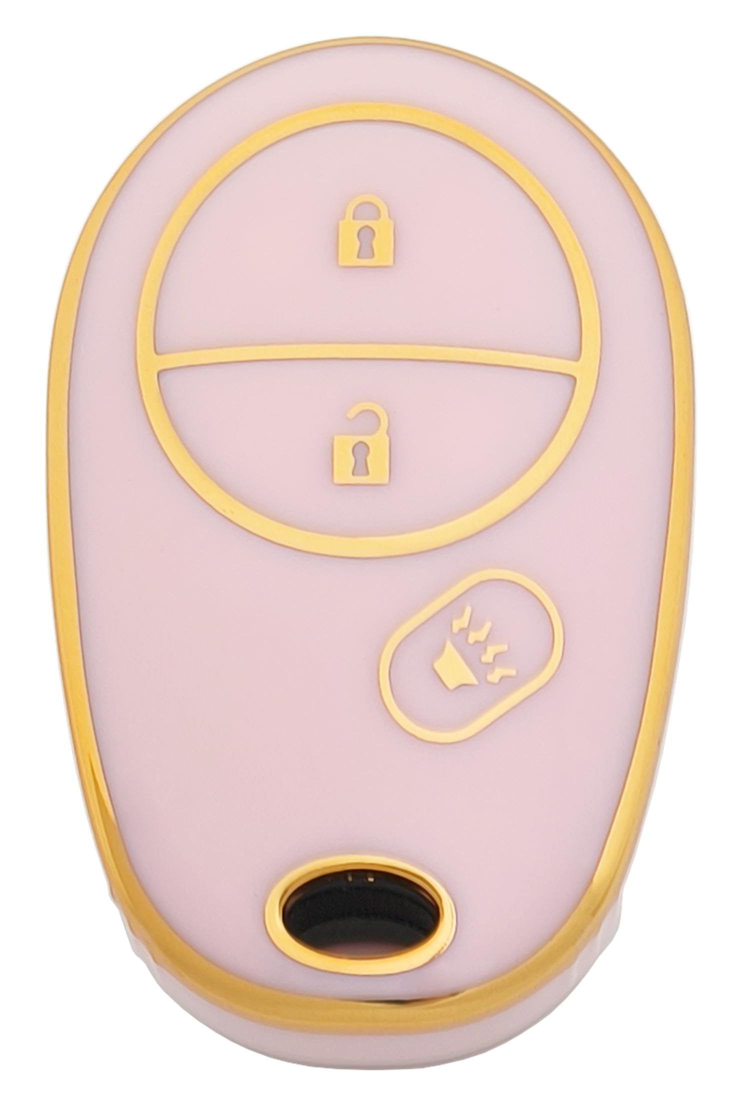 chyoekey Key Fob Cover for Toyota Tundra Tacoma Sienna 2007-2013, Thermoplastic Polyurethane, Pink, Model chyoekey038TPU