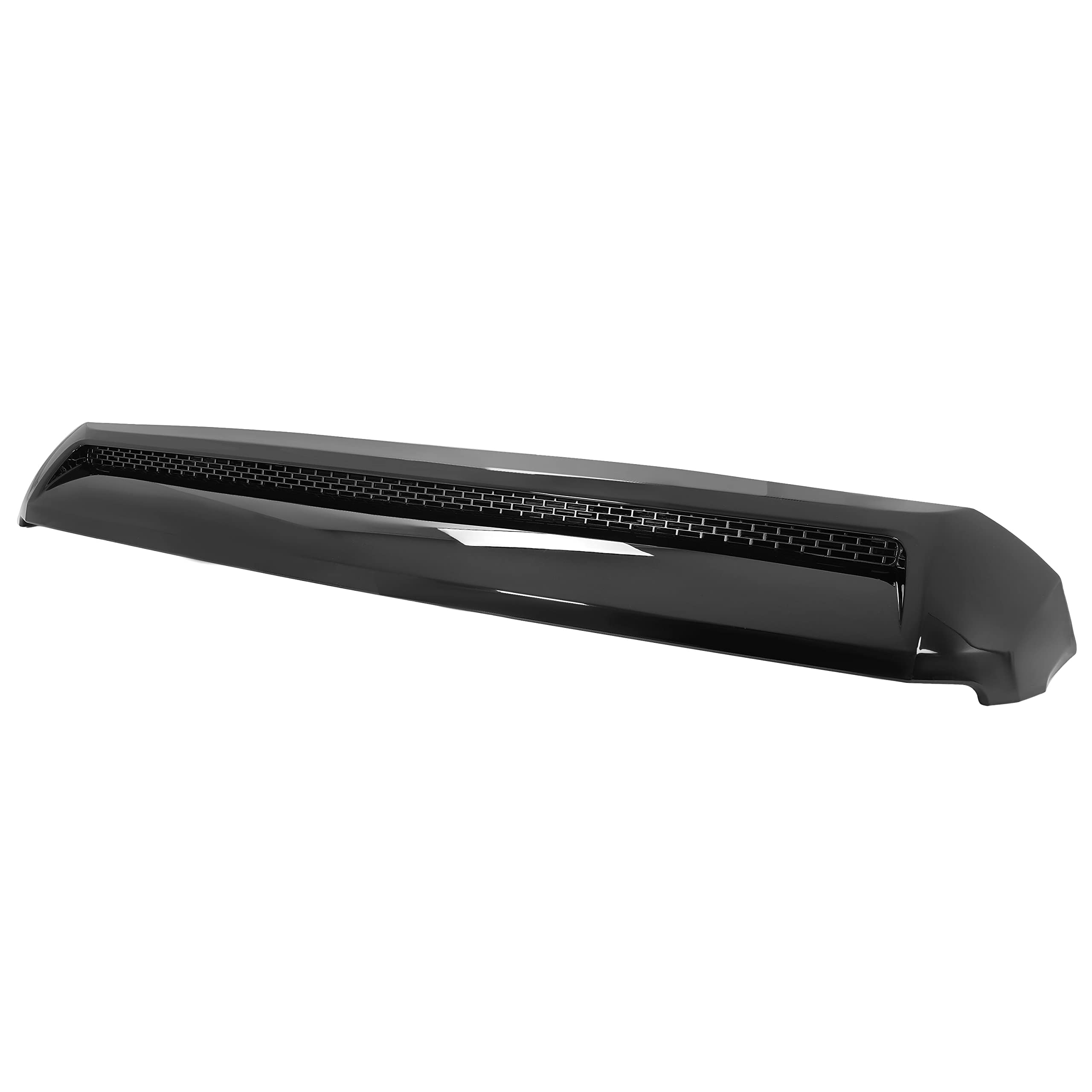 HECASA Hood Scoop for 2014-2021 Toyota Tundra, Black Upper Grille Bulge Molding, Model CB-1003, Acrylonitrile Butadiene Styrene