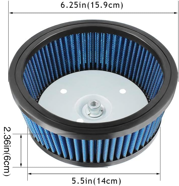 SOLLON HD-0800 Air Filter for Harley Davidson Road King, Electra Glide, Dyna, Softail - Model 05SL0048 - High Performance Replacement