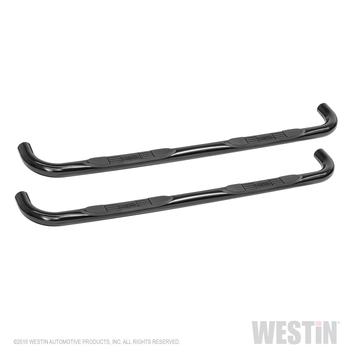 Westin E-Series 3" Round Nerf Bars, Alloy Steel, Black, Model 23-0535, Fits 1980-1997 F150 F250 F350 Standard Cab & Bron