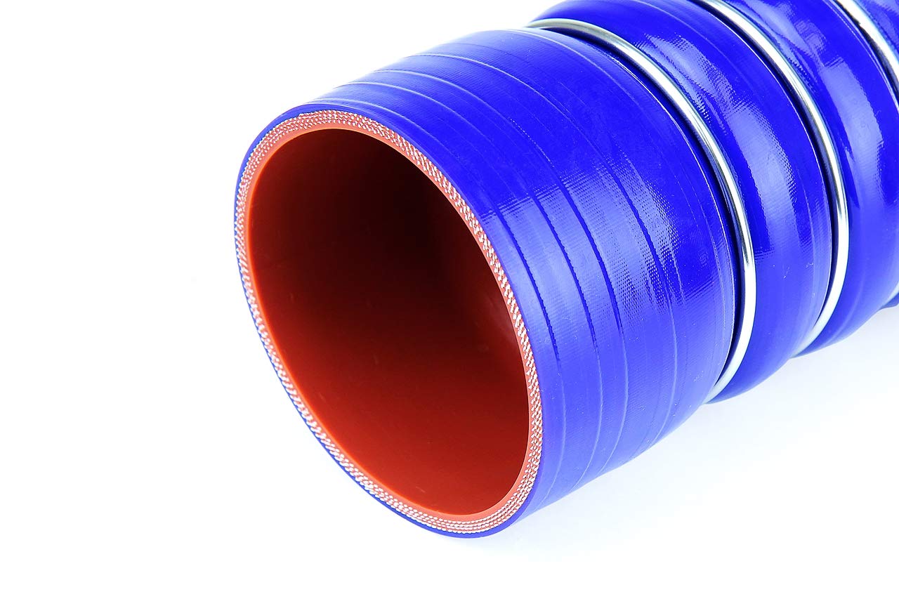 Hps Cac-250-Cold Silicone High Temperature 4-Ply Reinforced Charge Air Cooler Cac Hose Cold Side, 100 Psi Maximum Pressure, 6''