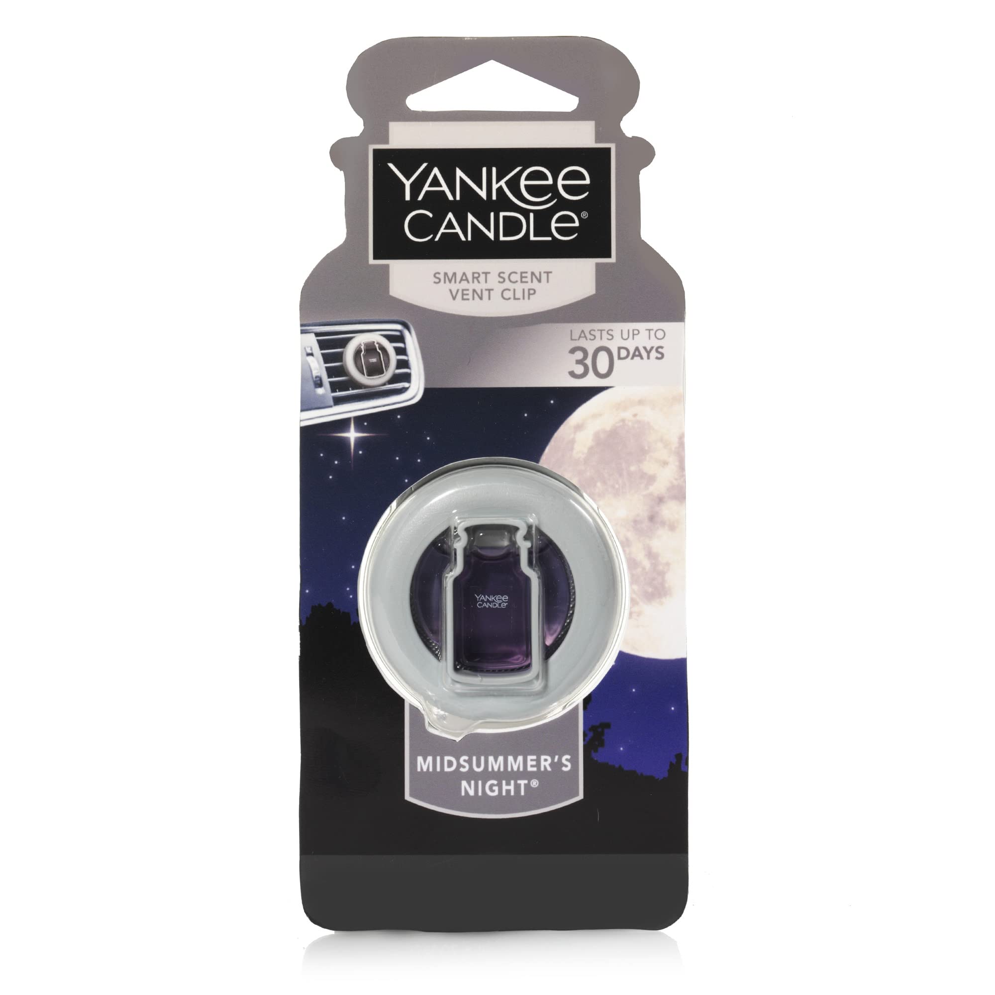 Yankee Candle Midsummers Night Smart Scent Car Vent Clip Air Freshener, Fresh Scent