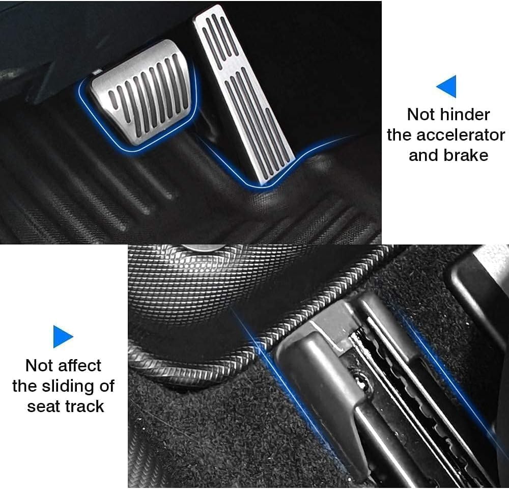 All Weather Rubber Car Floor Mats Compatible With 2016-2022 Honda Pilot 7 Passenger (Not Fit 8 Passenger), Full Set Includes 1St