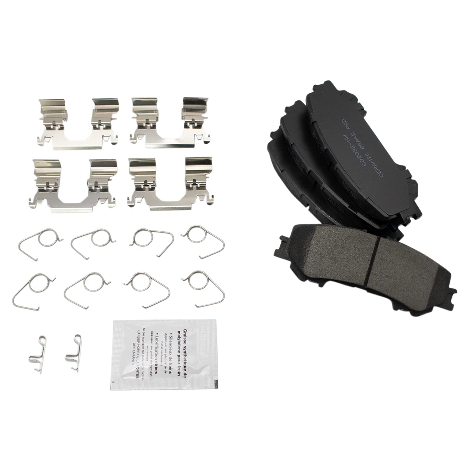 TRQ Rear Brake Pads Ceramic Compatible with 2017-2021 Nissan Titan