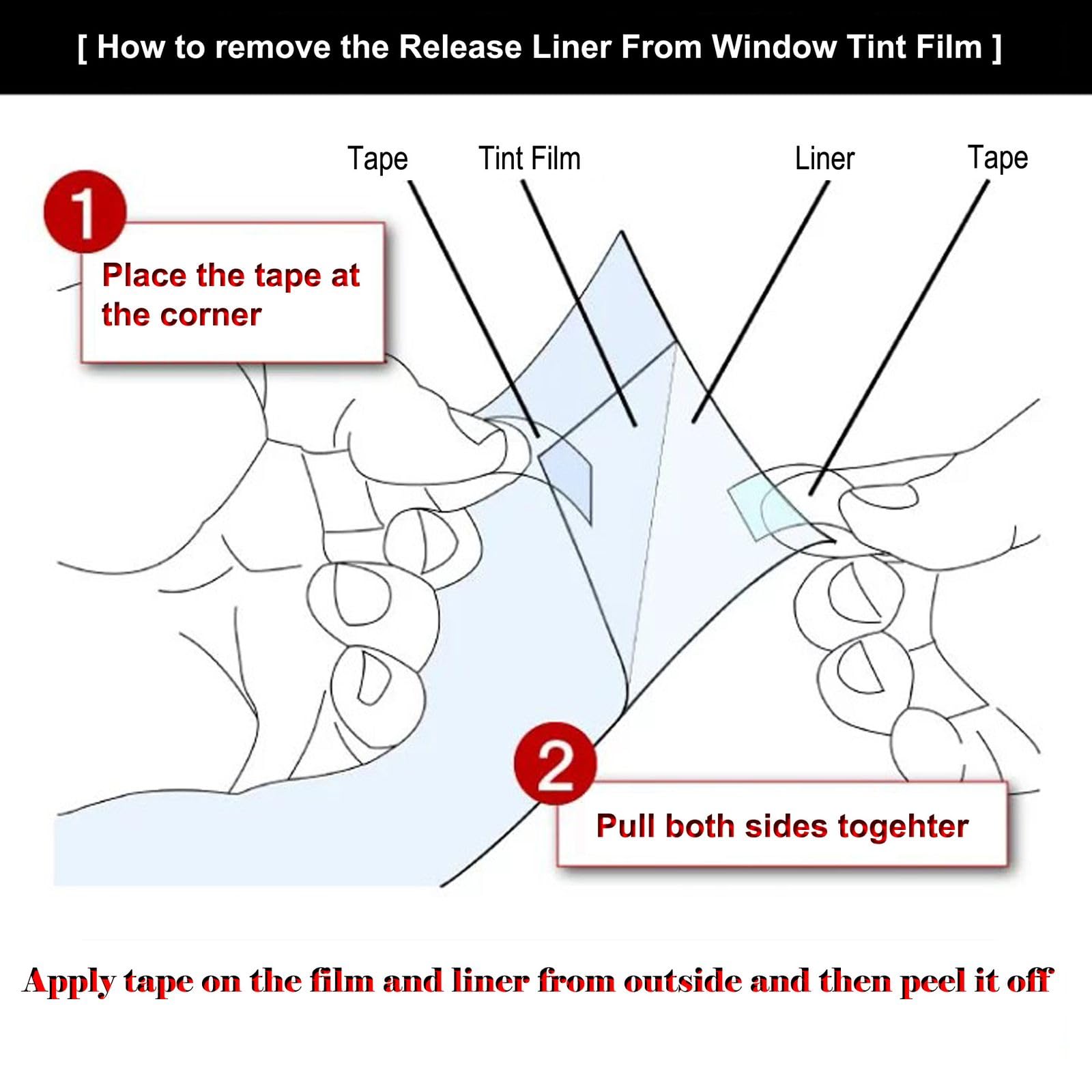 Mkbrother Car Window Tint Film - 5% Vlt 24 '' In X 20 ' Ft (24 '' X 240 '') Roll, Uv & Heat Blocking, Scratch Resistant, Privacy
