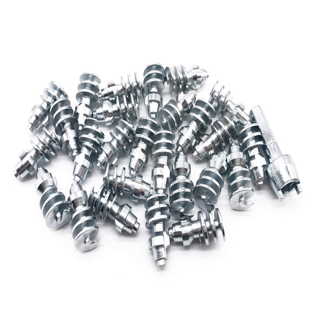 Carbide Tires Studs, Marrkey 22.8mm Spikes for Tires-Security Anti-Skid Car Wheel Snow Tire Chains Studs for ATV SUV Motorcycle 