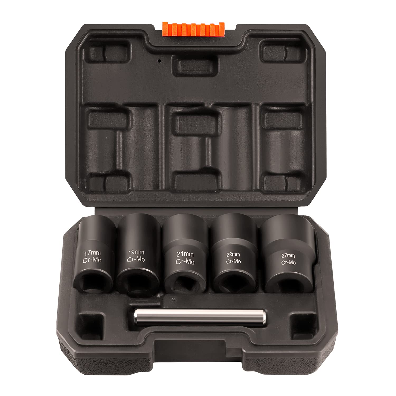 Thinkwork 1/2 Inch Drive Lug Nut Removal Tool, 6 Pieces Wheel Lock Removal Kit, Lug Nut Remover For Stripped, Rounded, Damaged,