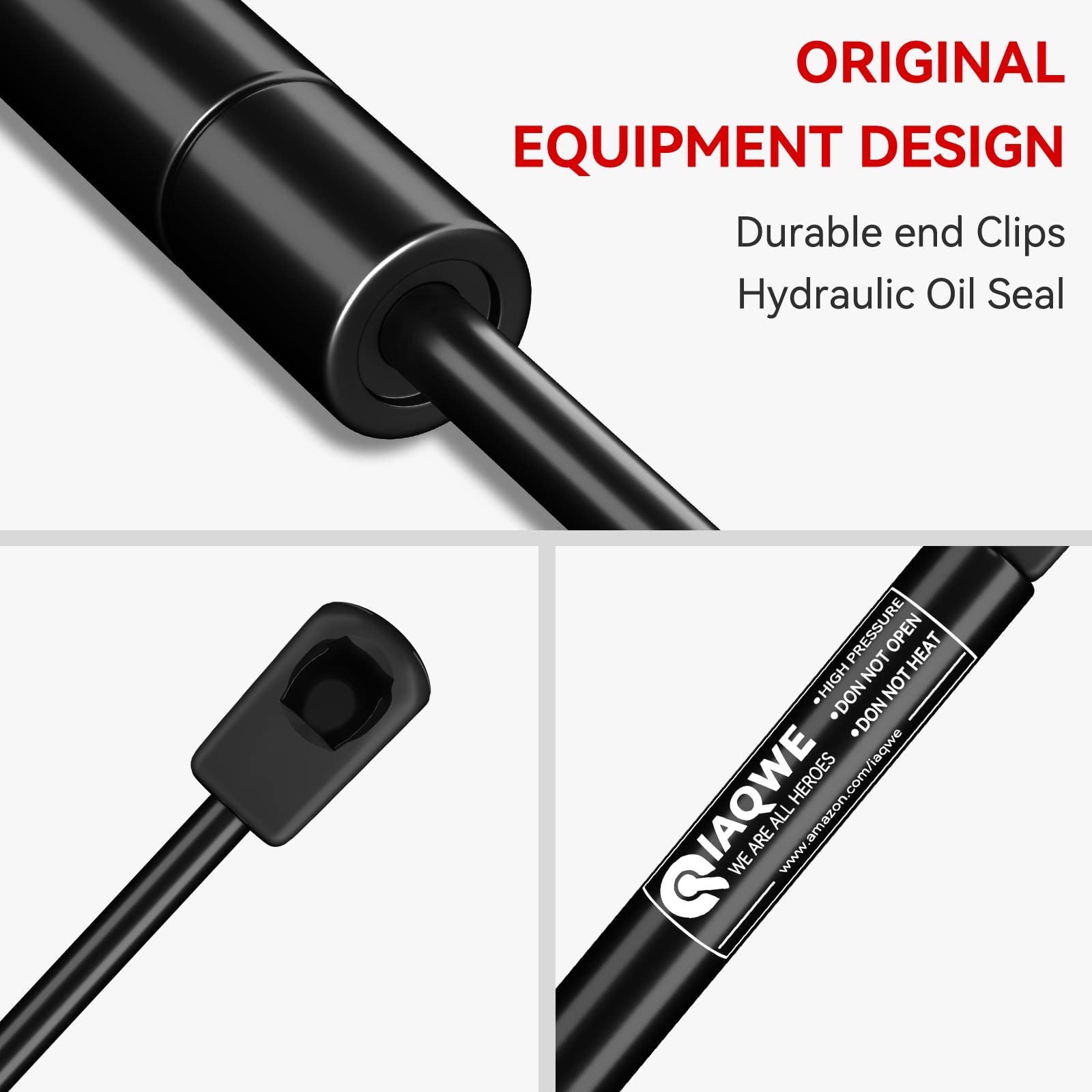 17' 120Lbs/534 N Gas Struts Shock For Leer Are Camper Shell Truck Topper Tonneau Cover Rv Bed Lift Custom Window Floor Hatch Lid Basement Door, 2 Pcs By Iaqwe