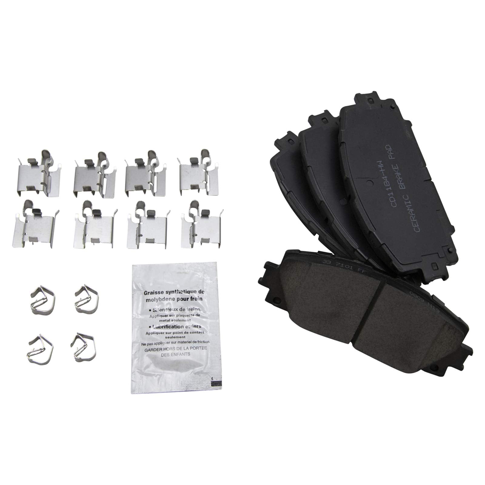 Trq Front Brake Pad & Rotor Kit Brake Pads Brake Rotor Ceramic Premium G-Coated Compatible With 2020-2021 Toyota Corolla 2016-20