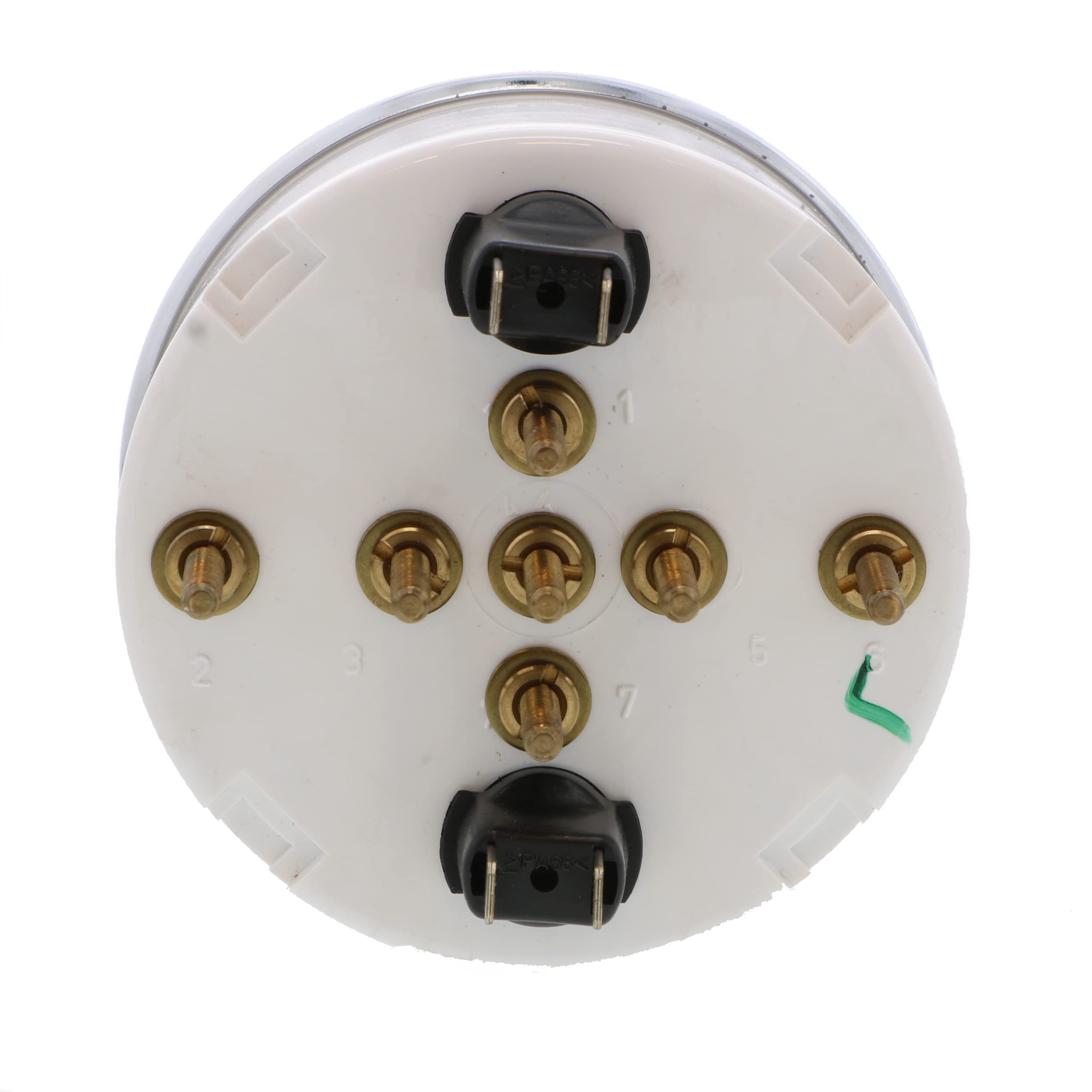 VDO 110-15800 Cockpit Marine 4-in-1 Gauge - Oil Pressure, Water Temp, Fuel Level, Voltmeter - White Plastic
