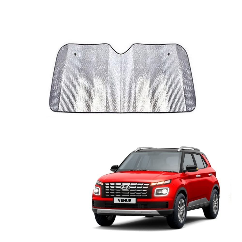 SPREADX Car Windshield Silver Parking Foldable Sunshade For Heat Protection Useful On Front And Rear Windshield Glass Suitable F