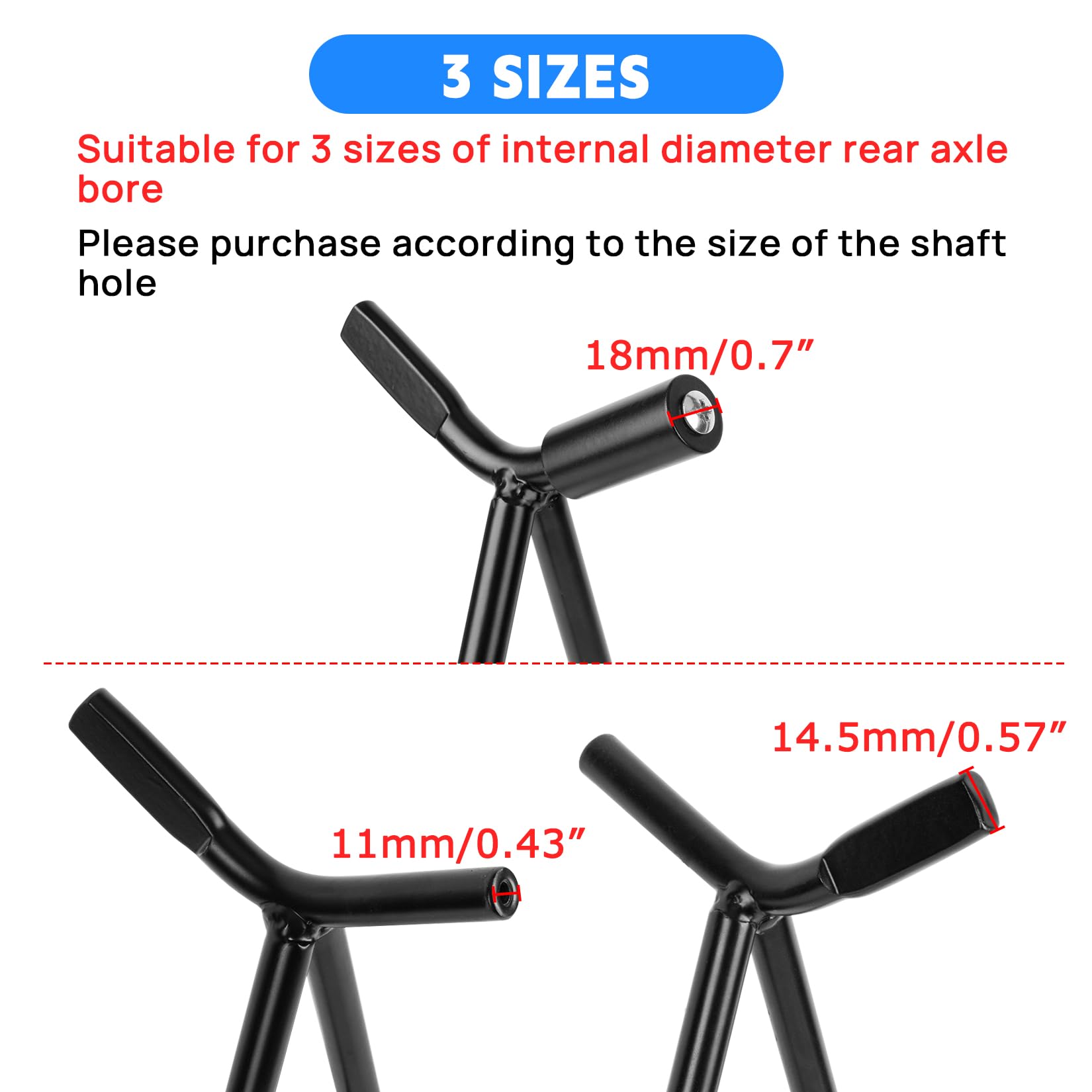 PSLER Dirt Bike Kickstand Holder - Universal Triangle Side Stand for 80-500cc Bikes, Black
