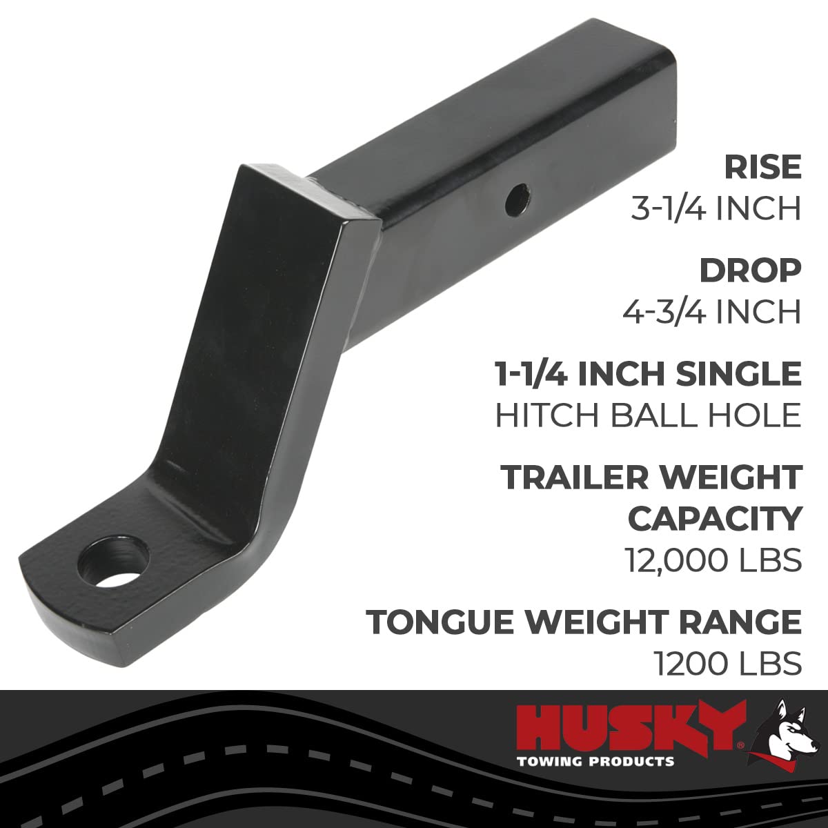 Husky Towing 2.5 Hollow Bm, Cl V, 9.5 L, 2.5 D
