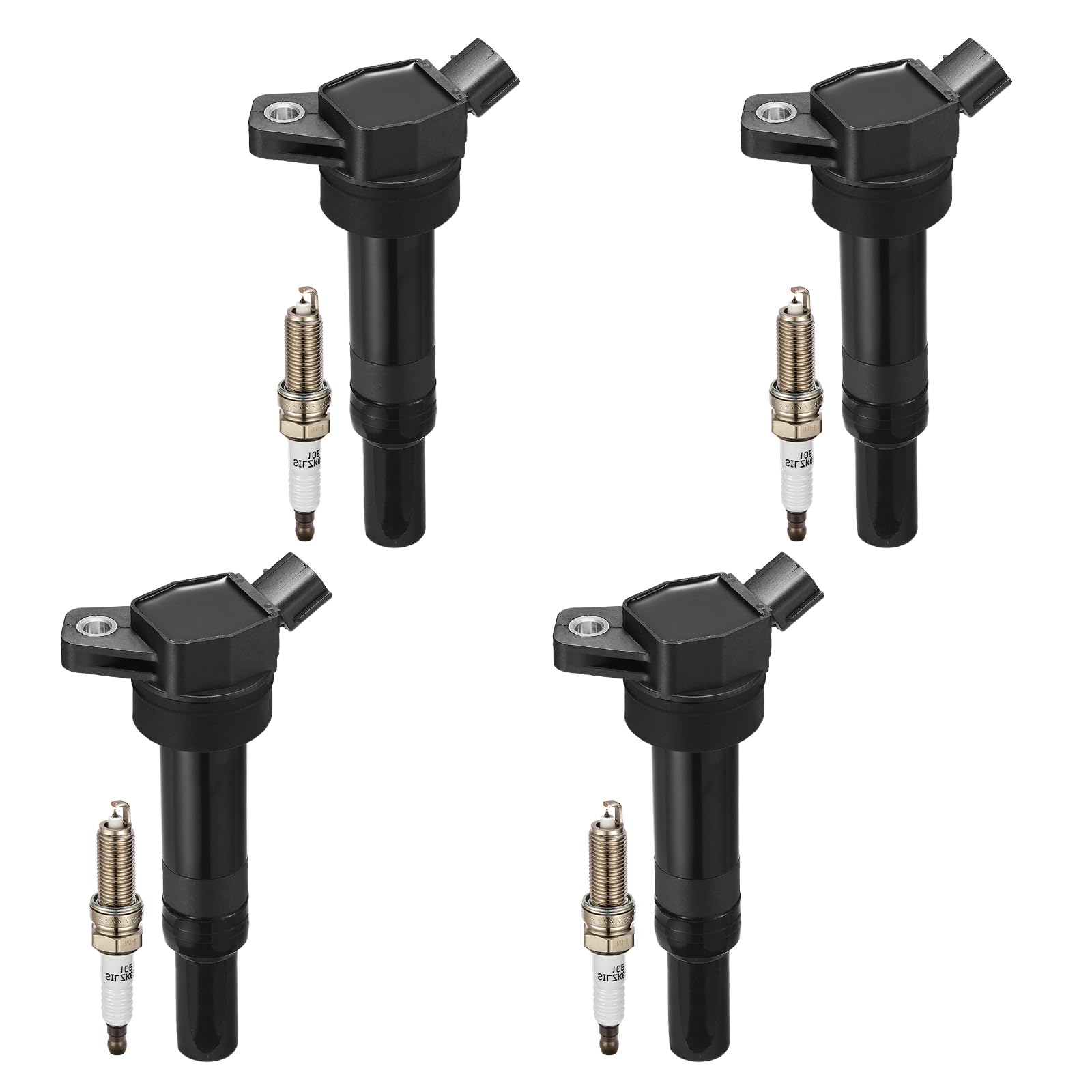 SYKRSS UF651 Ignition Coil Pack & 9686 Spark Plug Kit Set of 4,Compatible with Hyundai Elantra 11-16 1.8L,GT 13-19 1.8L 2.0L,Tuc