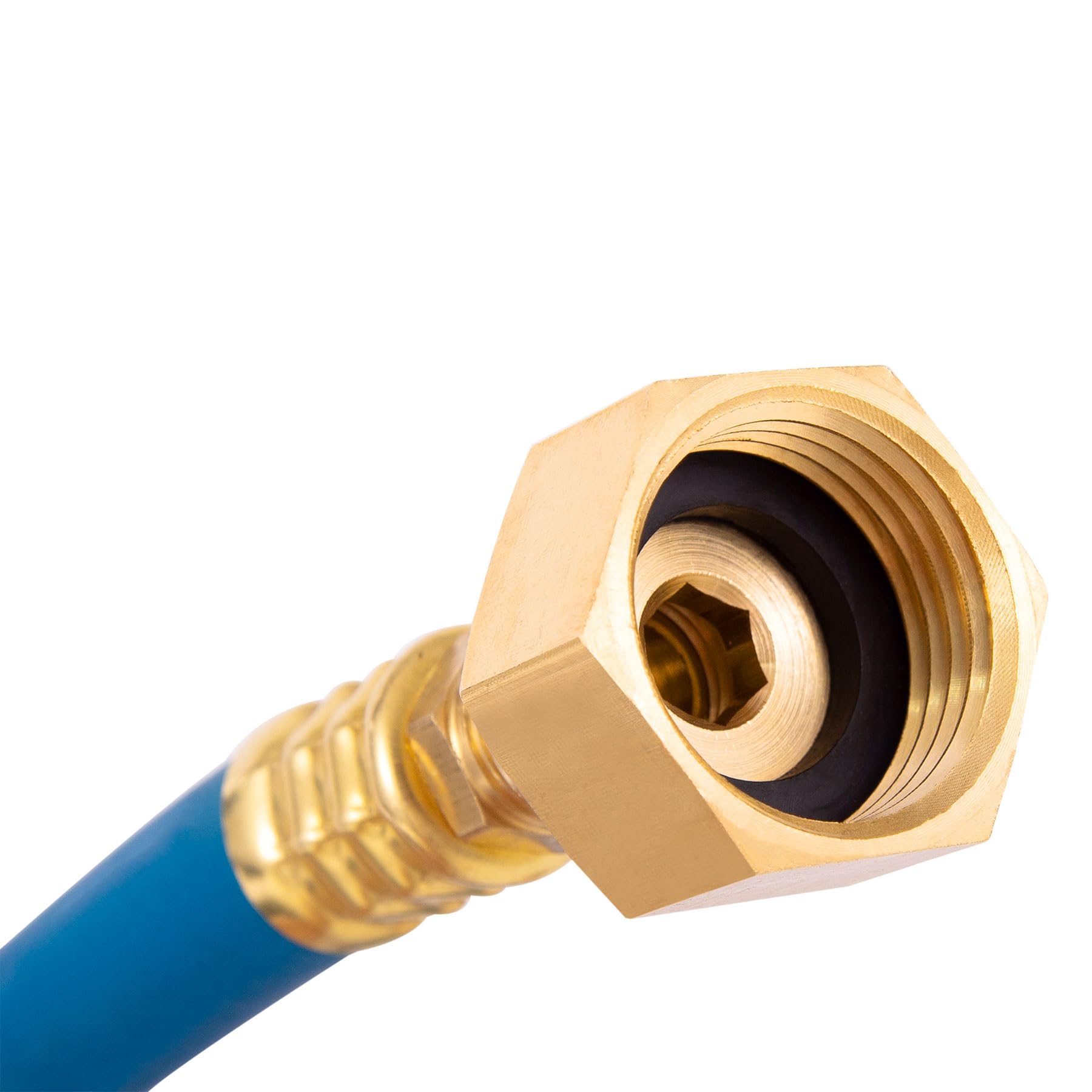 Breezliy Jet Boat Flush Fitting Kit - Blue, Brass Material, Compatible with Yamaha PWC WaveRunner, FXHO, VX Deluxe, GP1800